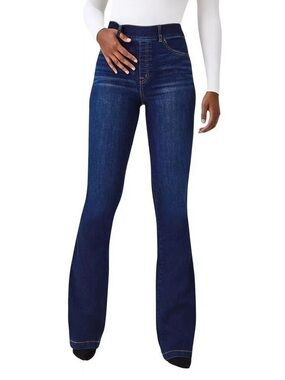 SPANX High Rise Flare Jeans in Midnight Shade Size Medium